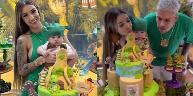 Grávida, Bia Miranda comemora 4 meses do 1º filho ao lado do ex-namorado