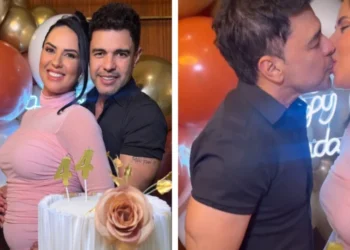 Zezé Di Camargo e Graciele Lacerda no aniversário de 44 anos da influenciadora • Instagram/ Zezé Di Camargo
