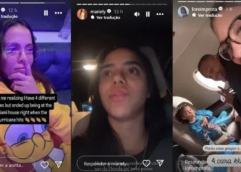 Anitta, Mariely e Lorena Improta foram algumas das famosas que compartilharam status sobre o Furacão Milton • Reprodução/Montagem