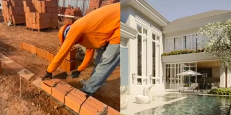 O projeto do imóvel foi revelado pela arquiteta do projeto, Ilana Santiago, quando ele foi aprovado pelo casal, em julho do ano passado • Instagram/Casa do Zezé na Chapada