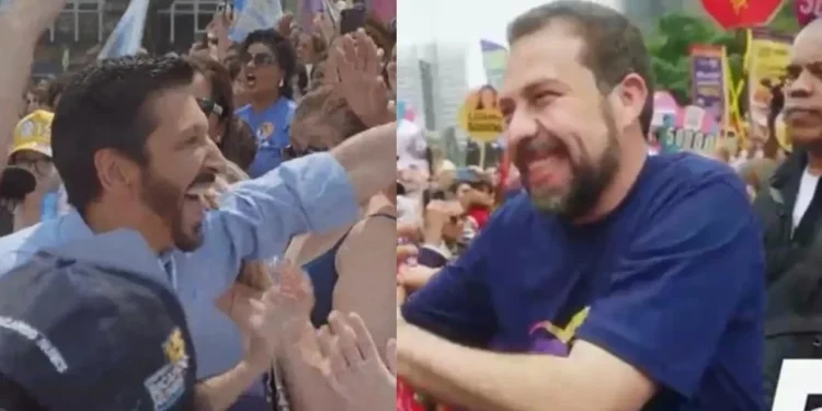 Boulos cita Marçal, e Nunes usa Tarcísio no primeiro dia na TV