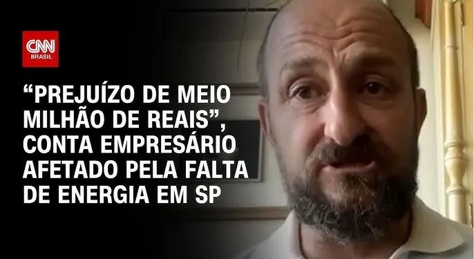 “Prejuízo de meio milhão de reais”, conta empresário afetado pela falta de energia em SP