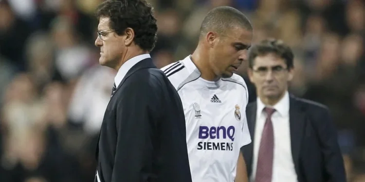 Fabio Capello e Ronaldo nos tempos de Real Madrid • Foto: Angel Martinez/Real Madrid via Getty Images