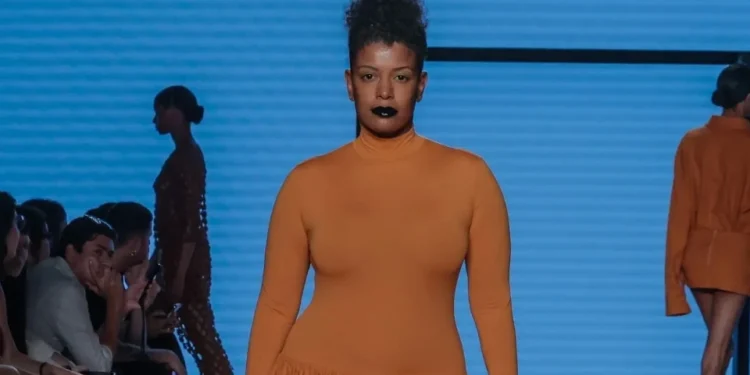 Thalma de Freitas do desfile de Weider Silverio na SPFW N58 • Tomzé Fonseca/Marcelo Barreto/Agnews