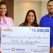 Vice-presidente da APAE de Araguatins recebeu o cheque em nome da instituição