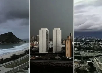 Imagens mostram risco de tempestade severa neste final de semana no Sudeste • Reprodução