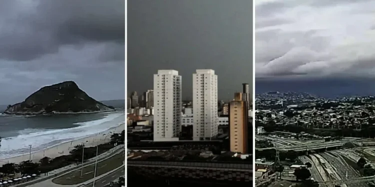 Imagens mostram risco de tempestade severa neste final de semana no Sudeste