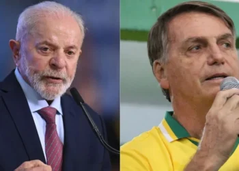 À esquerda, o atual presidente do Brasil, Lula (PT) e à direita, Bolsonaro (PL) • Reprodução