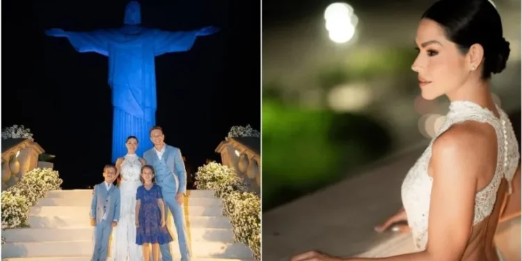 Michel Teló se declara a Thais Fersoza após renovarem votos aos pés do Cristo