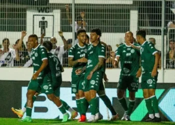 Jogadores do Guarani celebram o único gol do clássico de Campinas • Raphael Silvestre/GuaraniFC