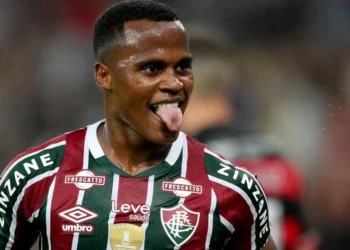 Jhon Arias entra no top-10 de artilheiros do Fluminense • Reprodução/X @Brasileirao/André Fabiano/Código19/Gazeta Press