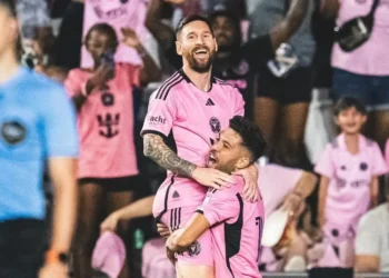 Messi comemora vitória por 6 a 2 contra o New England pela temporada regular • Reprodução/X Inter Miami