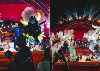 Ludmilla recebeu os Bois Caprichoso e Garantido no palco do Numanice, em Manaus, no domingo (20) • Divulgação