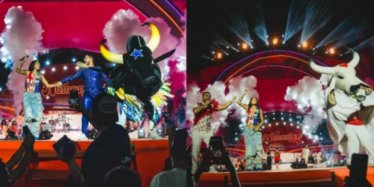 Ludmilla: Caprichoso e Garantido surgem no palco do Numanice em Manaus