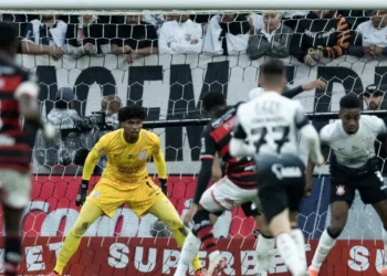 Goleiro Hugo em jogo entre Corinthians e Flamengo na Neo Química Arena pela Copa do Brasil • Agência Corinthians