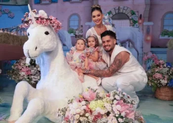 Zé Felipe e Virginia no aniversário de Maria Alice • Reprodução/Instagram