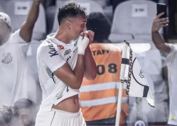 Pituca comemora gol do Santos contra o Ceará • Raul Baretta / Santos FC