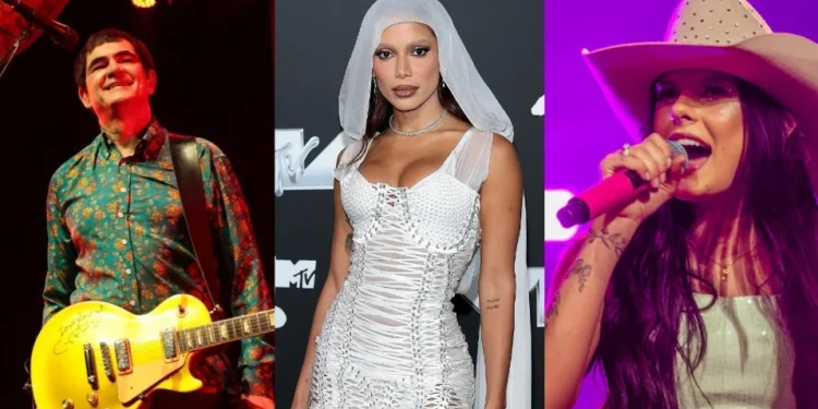 Entre os indicados aparecem nomes representantes de diferentes gêneros musicais como Ana Castela, Gloria Groove, Liniker, Anitta, Samuel Rosa, entre outros • Tomzé Fonseca/Agnews/Instagram/MTV/João Pedro Martins