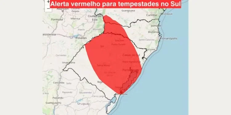 Tempestades são registradas nesta quinta-feira — Foto: Inmet