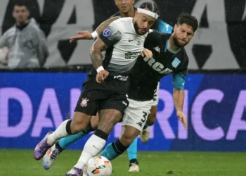 Lance de Corinthians x Racing pela semifinal da Sul-Americana • Divulgação / Sudamericanabr