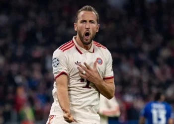 Harry Kane celebra gol pelo Bayern de Munique • Reprodução/Instagram