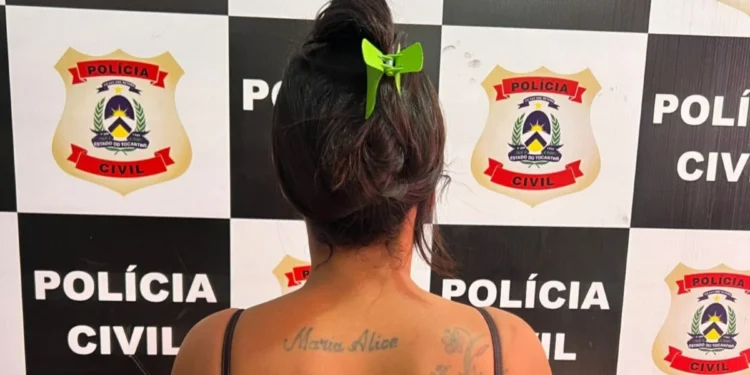 Mulher foi presa após condenação a oito anos de prisão 

Crédito -Foto -DICOM SSP TO