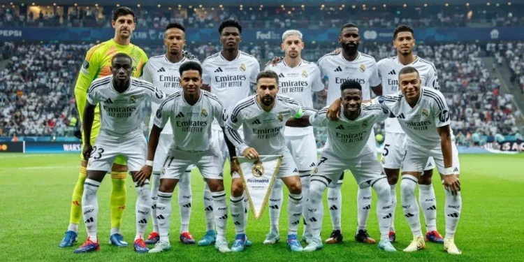 Real Madrid venceu a Atalanta e levou o título da Supercopa da Uefa • Reprodução/X/@realmadrid