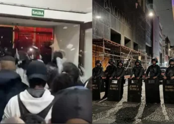 Imagens registradas por militantes que estavam nas ocupações. • Reprodução/Redes Sociais