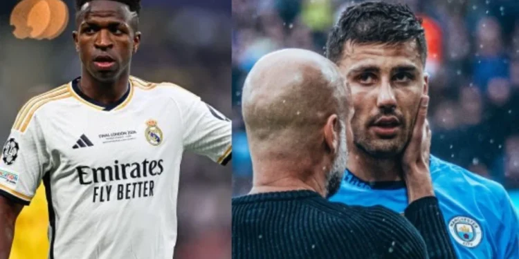 Vini Jr. x Rodri: compare números da última temporada