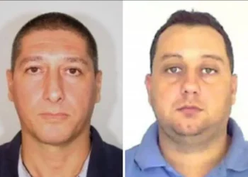 Os acusados de terem matado Marielle Franco, Ronnie Lessa (à esq.) e Élcio Queiroz (à dir.) • Foto: Divulgação/PMERJ