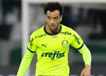 Felipe Anderson em ação contra o Botafogo • Foto: Cesar Greco/Palmeiras