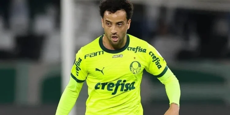 Felipe Anderson em ação contra o Botafogo • Foto: Cesar Greco/Palmeiras