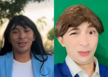 O humorista fez imitações descontraídas de Janad Valcari e Eduardo Siqueira - Foto: Divulgação