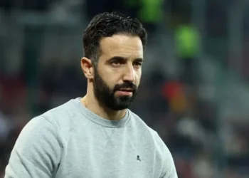 Rúben Amorim durante partida do Sporting • Damjan Zibert/Soccrates/Getty Images