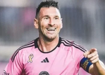 Messi comemora um de seus gols na volta ao Inter Miami • Divulgação/Inter Miami