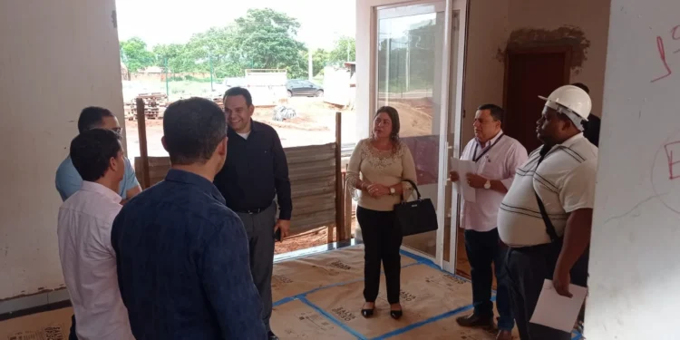 Obras de construção da sede própria da Agência de Metrologia são vistoriadas por equipe técnica para acompanhar o cronograma