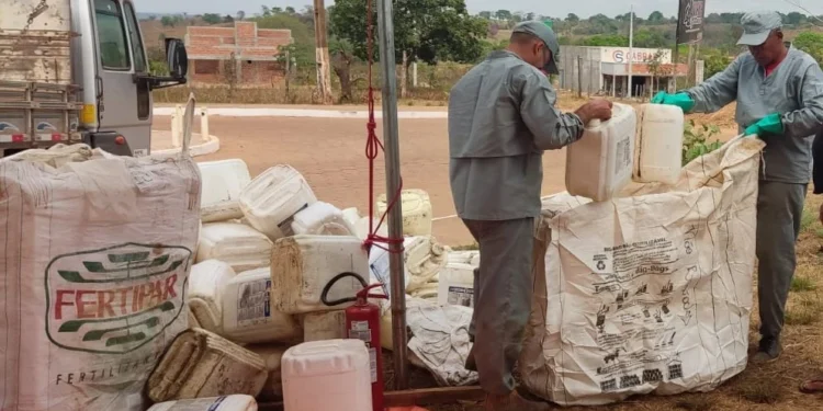 Recebimentos itinerante de embalagens vazias de agrotóxicos vão ocorrer em três municípios do norte do Tocantins