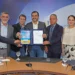 Governador Wanderlei Barbosa ao lado do presidente da Assembleia Legislativa e do secretário da Fazenda assina da Medida Provisória que institui o Refis 2024