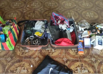 Objetos furtados encontrados com o segundo suspeito preso - Divulgação PCTO