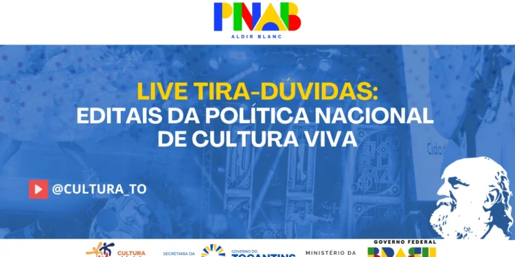 PNAB: Secult oferece lives tira-dúvidas sobre editais voltados para a Política Nacional de Cultura Viva