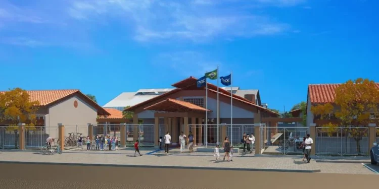 Prefeito assina ordem de serviço para primeira escola de Tempo Integral do Município