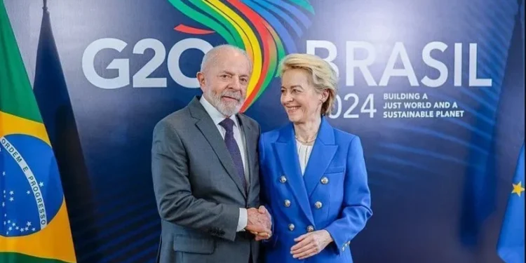 Lula teve encontro com a presidente da Comissão Europeia, Ursula von der Leyen, na véspera do início da cúpula do G20 • 17/11/2024 - Ricardo Stuckert/PR