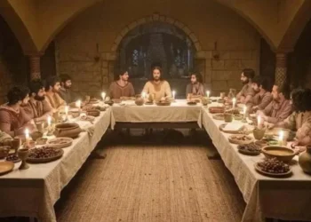 Prévia da montagem de A Última Ceia em "The Chosen" • Reprodução