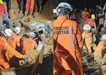 Rapaz soterrado ainda segue desaparecido e buscas continuam • Corpo de Bombeiros