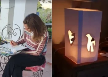 Emma Watson fez a própria lanterna natalina • Reprodução/Instagram