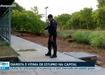 Segurança do Lacen chamou socorro após encontrar vítima — Foto: TV Anhanguera/Reprodução