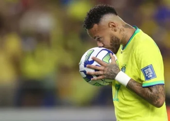 Neymar durante Brasil x Bolívia no Estadio Mangueirão, em setembro de 2023 • Vitor Silva/CBF