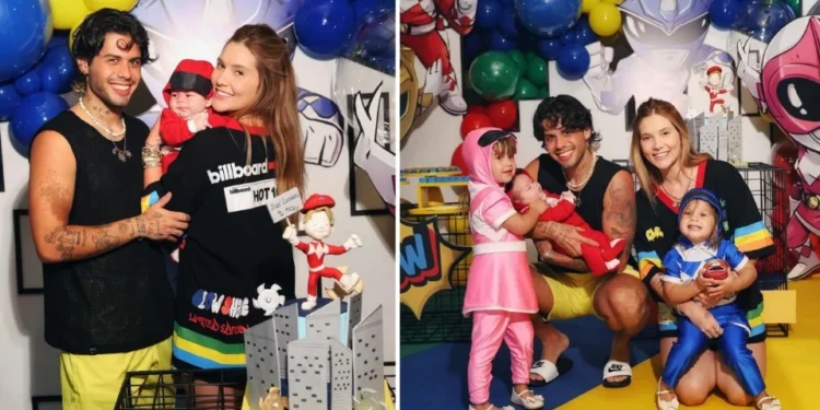 José Leonardo comemora 2º mesversário com tema Power Rangers