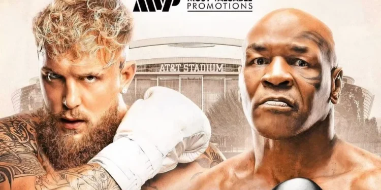 Jake Paul e Mike Tyson lutam na próxima sexta-feira (11) • Reprodução / Most Valuable Promotions