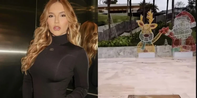 Virginia Fonseca mostra decoração luxuosa de Natal na mansão da família